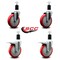 Service Caster 5'' Red Poly Swivel 1-1/2'' Expanding Stem Caster Set 2 Total Lock Brakes, 4PK SCC-EXTTL20S514-PPUB-RED-2-S-2-112 - alternate 5